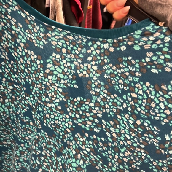 💜Dreams and Co Blue Green Sundress 1X - Picture 3 of 3